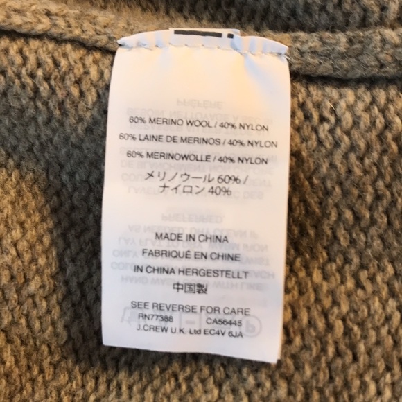 J Crew Fair Isle Ruffle Sleeve Tan Sweater - Picture 4 of 6